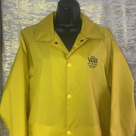 Vans Yellow Torrey Sulphur Coaches menโs Jacket size M - Picture 6 of 15